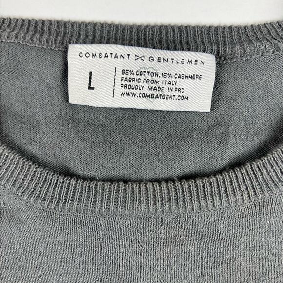 Combatant Gentlemen Gray Cotton Cashmere Sweater Large - Picture 10 of 10